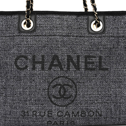 Chanel Lurex Boucle Small Deauville Tote Grey 7 of 9