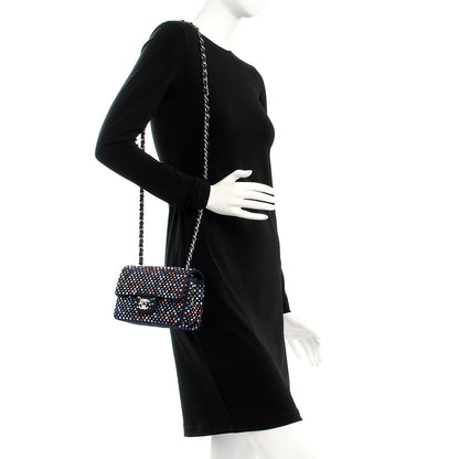Chanel Denim Crystal Strass Mini Flap Bag Blue 2 of 7