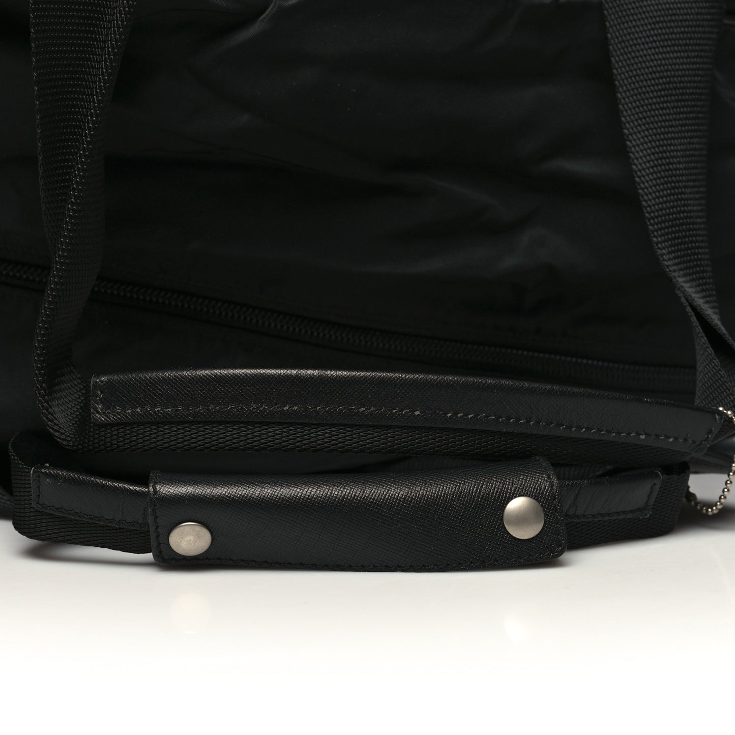 Tessuto Nylon Saffiano Viaggio Duffle Black
