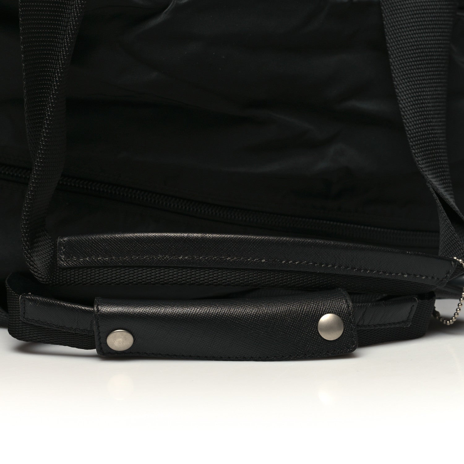 Prada Tessuto Nylon Saffiano Viaggio Duffle Black 13 of 14