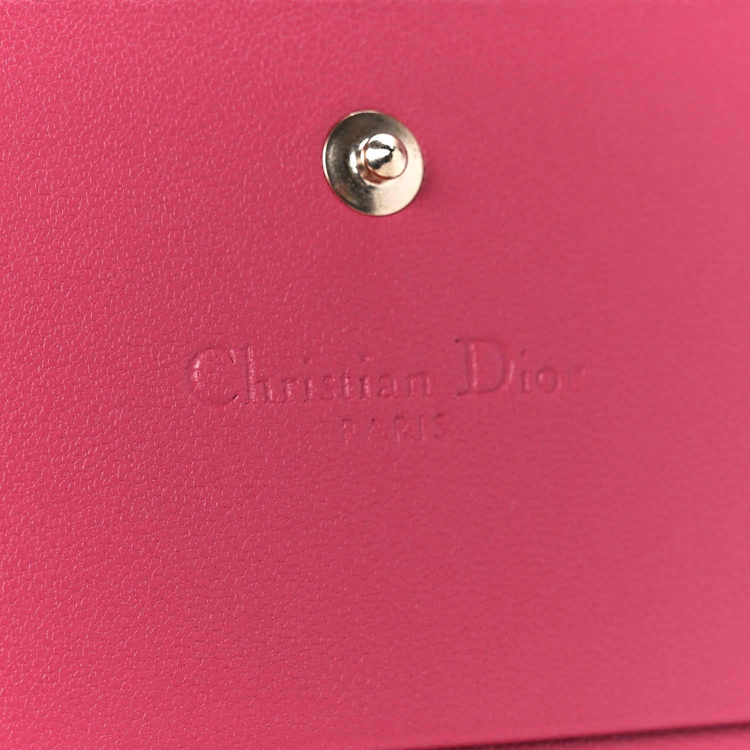 Christian Dior Lambskin Cannage Mini Lady Dior Wallet Pink 8 of 13