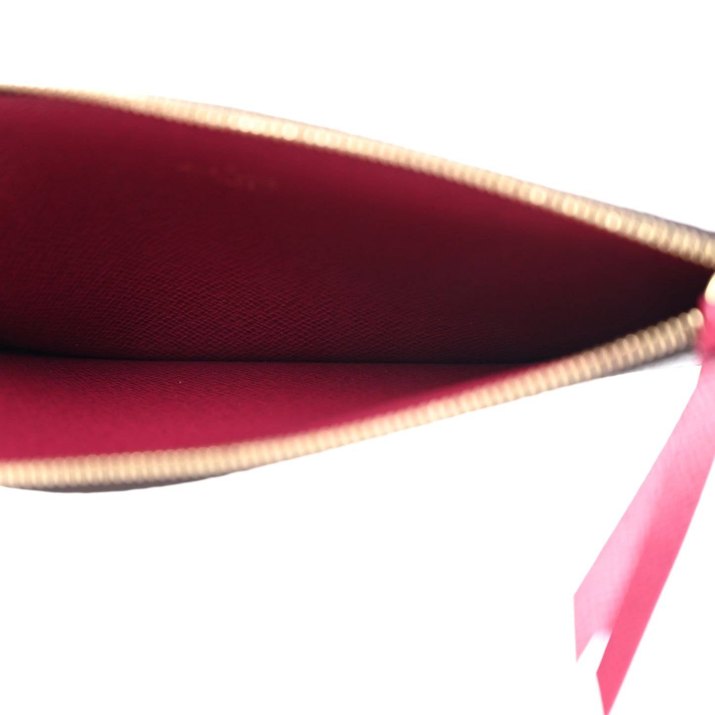 Monogram Felicie Chain Wallet Zippered Insert Fuchsia