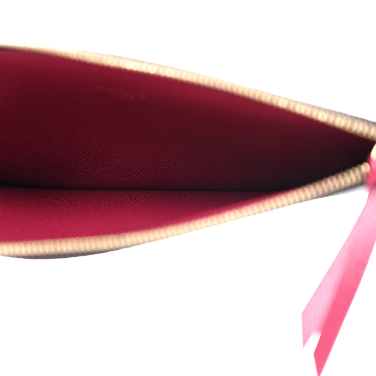 Louis Vuitton Monogram Felicie Chain Wallet Zippered Insert Fuchsia 5 of 6