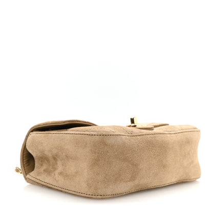 Chanel Suede Calfskin Mini Souplissimo Flap Dark Beige 3 of 10