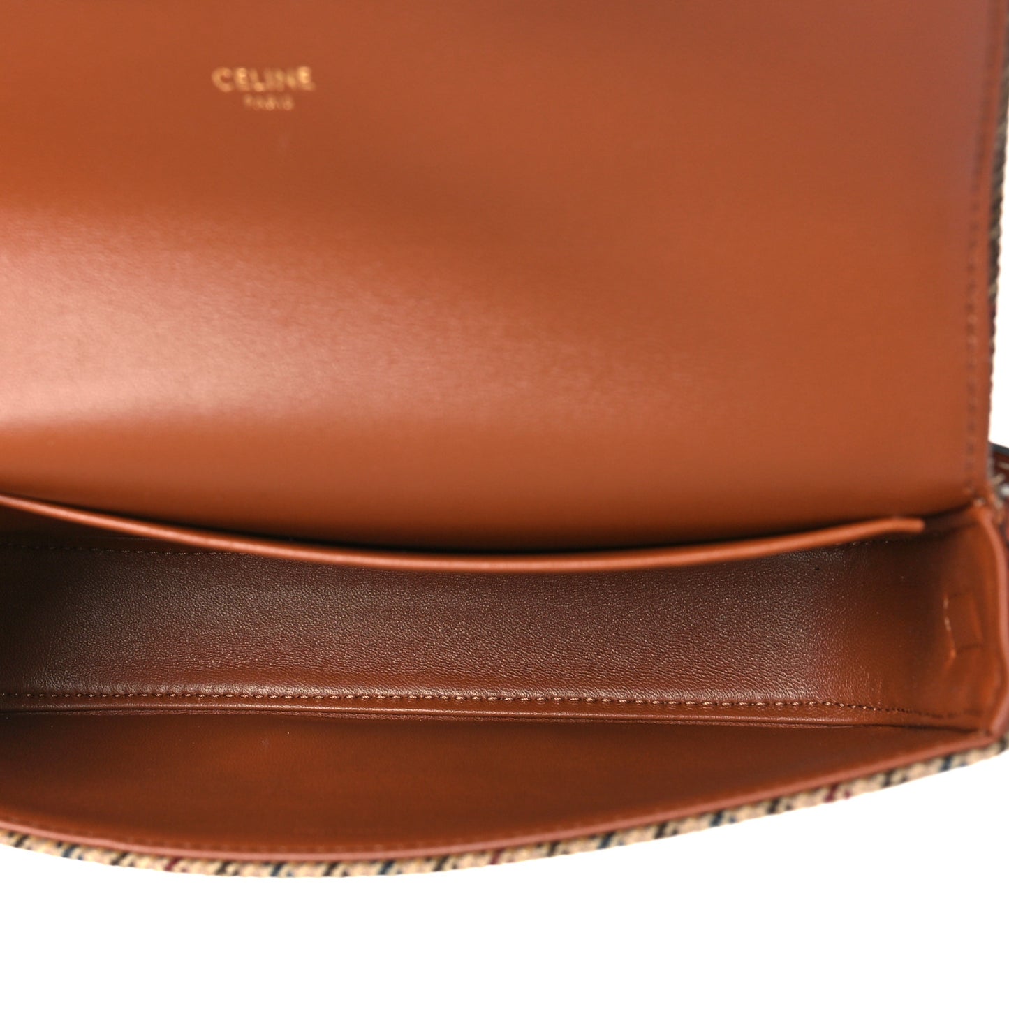 Tweed Calfskin Triomphe Shoulder Bag Multicolor