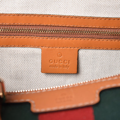 Gucci Monogram Vintage Web Medium Boston Tobacco 6 of 11