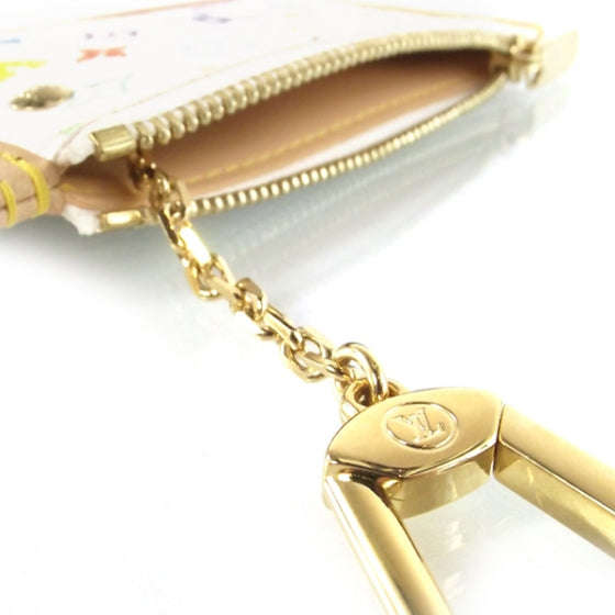 Louis Vuitton Monogram Multicolor Key Pouch White 3 of 5
