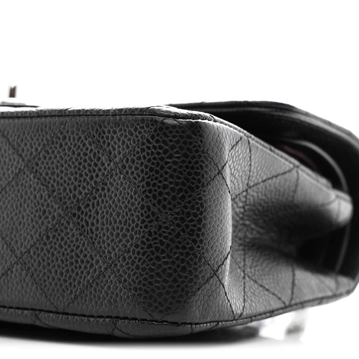 Caviar Quilted Small Double Flap Black