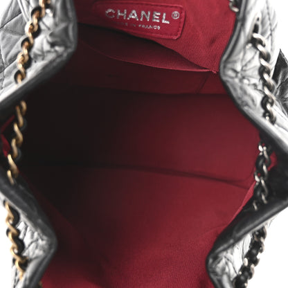 Chanel Aged Calfskin Quilted Small Gabrielle Backpack Black 5 of 10