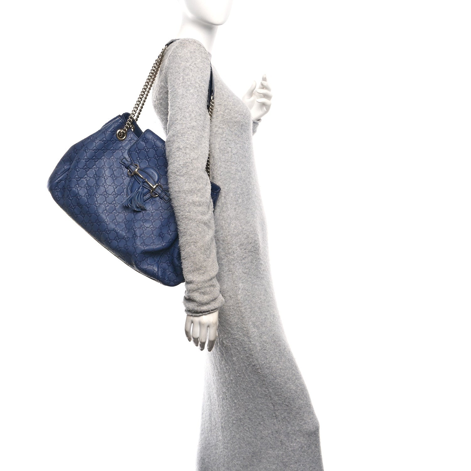Gucci Guccissima Medium Emily Hobo Blue 2 of 10