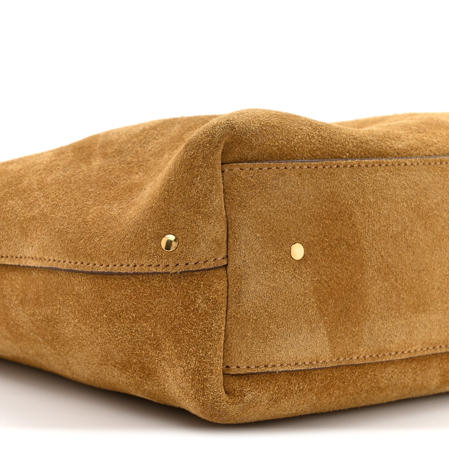 Suede Calfskin Small Marcie Hobo Bag Gold Khaki