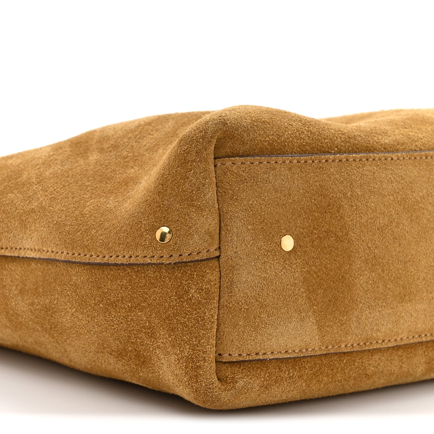 Chloe Suede Calfskin Small Marcie Hobo Bag Gold Khaki 10 of 10