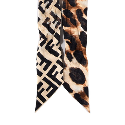 Fendi Silk Leopard Printed Wrappy Bandeau Multicolor 2 of 3
