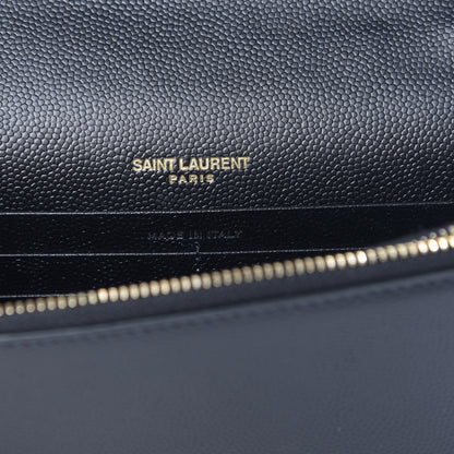 Saint Laurent Grain De Poudre Classic Monogram Kate Tassel Chain Wallet Black 6 of 10