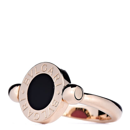 Bulgari 18K Yellow Gold Black Onyx Coral Bvlgari Bvlgari Ring 49 4.75 4 of 10