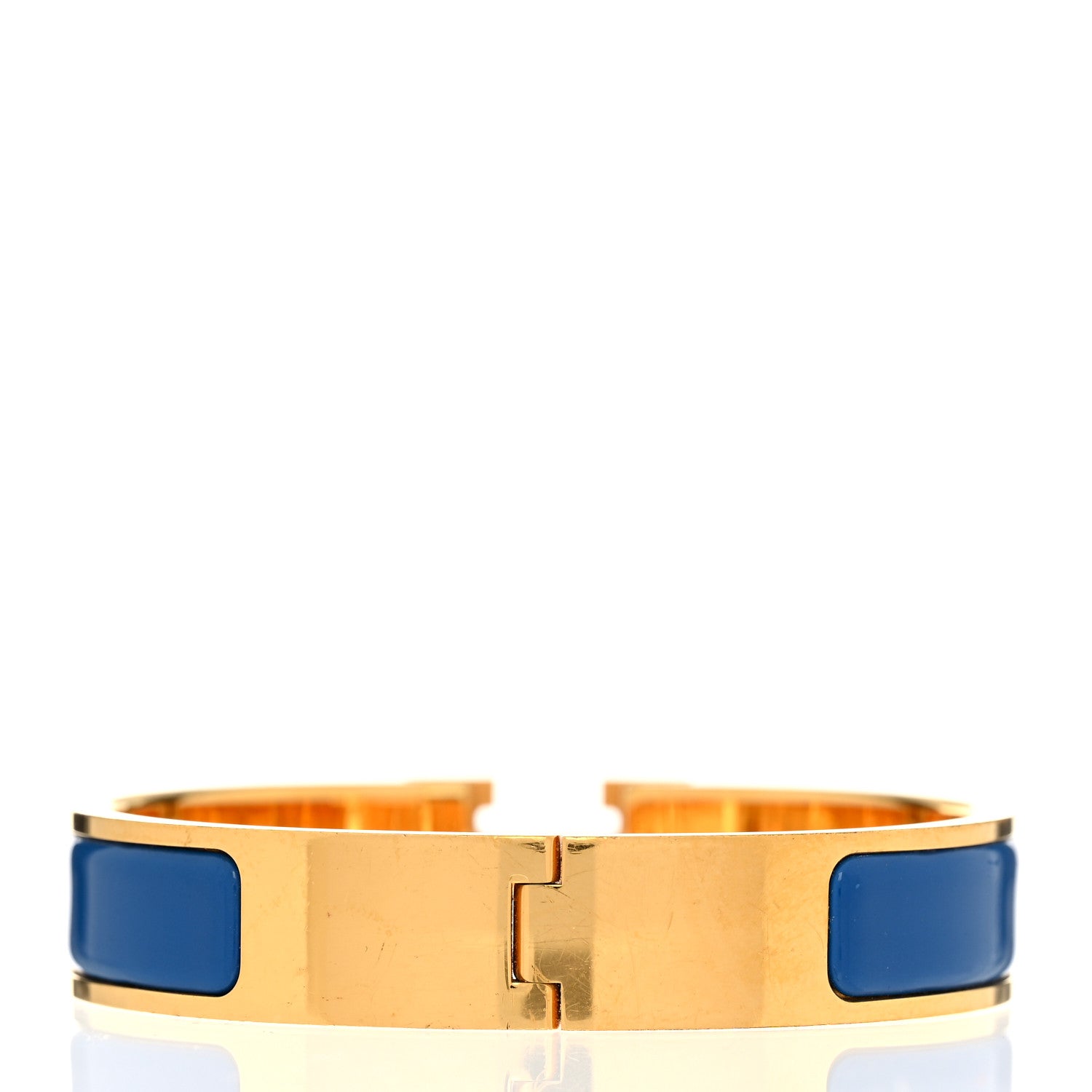 Hermes Narrow Enamel Clic Clac H Bracelet PM Bleu Electrique 3 of 5