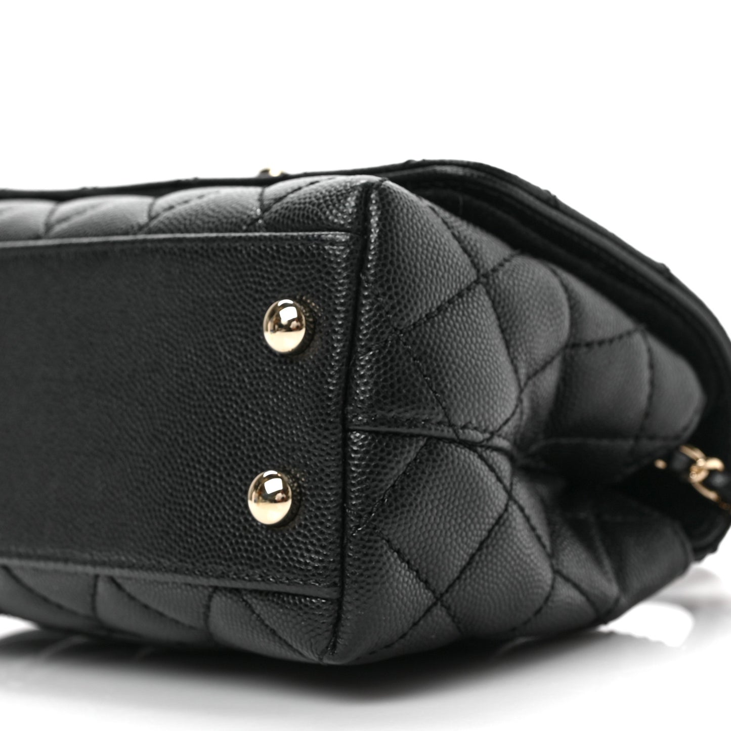 Caviar Quilted Extra Mini Coco Handle Flap Black