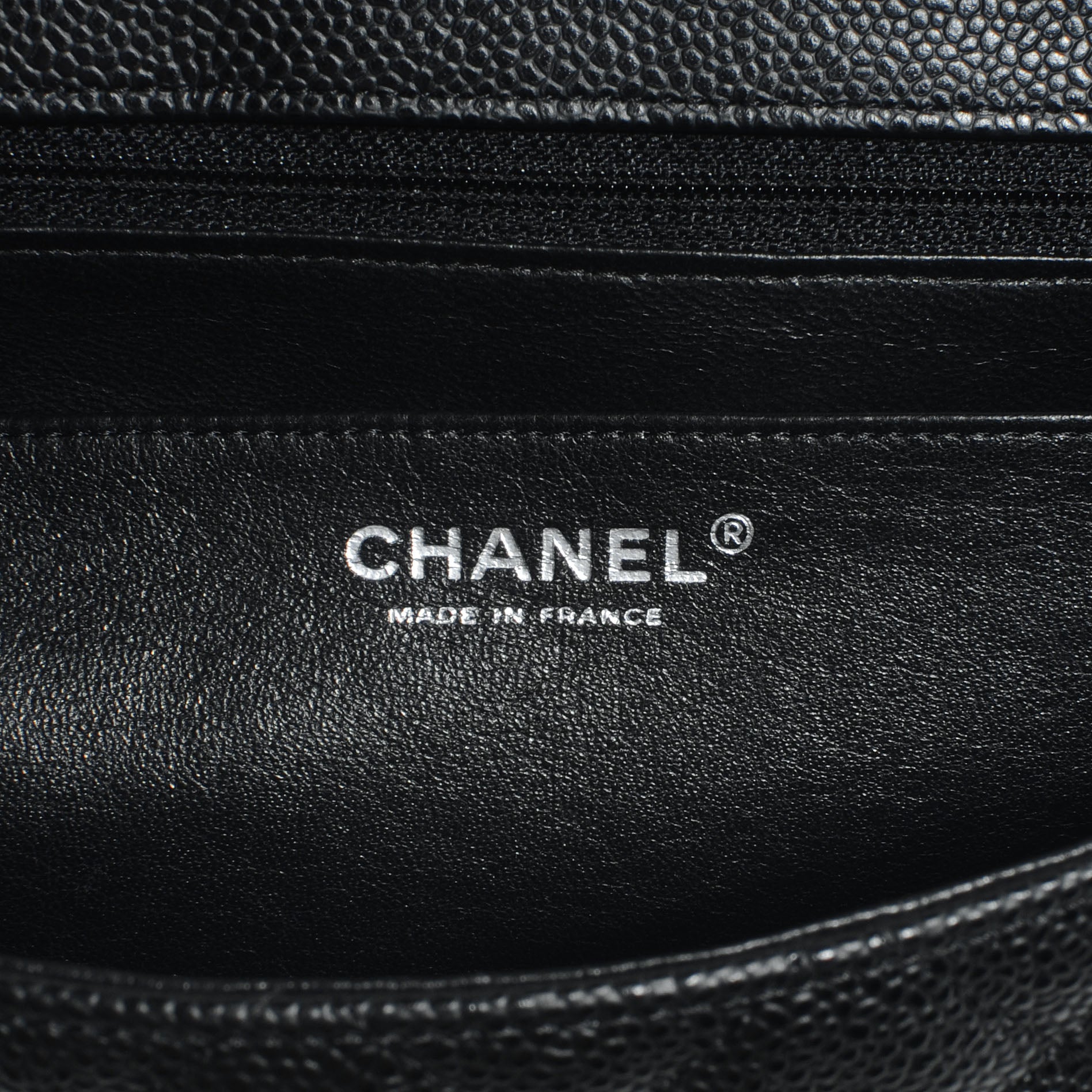 Chanel Caviar Quilted Jumbo Single Flap Bijoux Chain Black 7 of 8