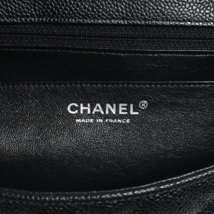 Chanel Caviar Quilted Jumbo Single Flap Bijoux Chain Black 7 of 8
