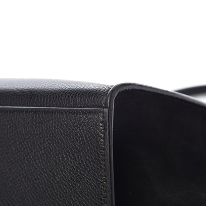 Celine Drummed Calfskin Suede Large Trapeze Black 13 of 17