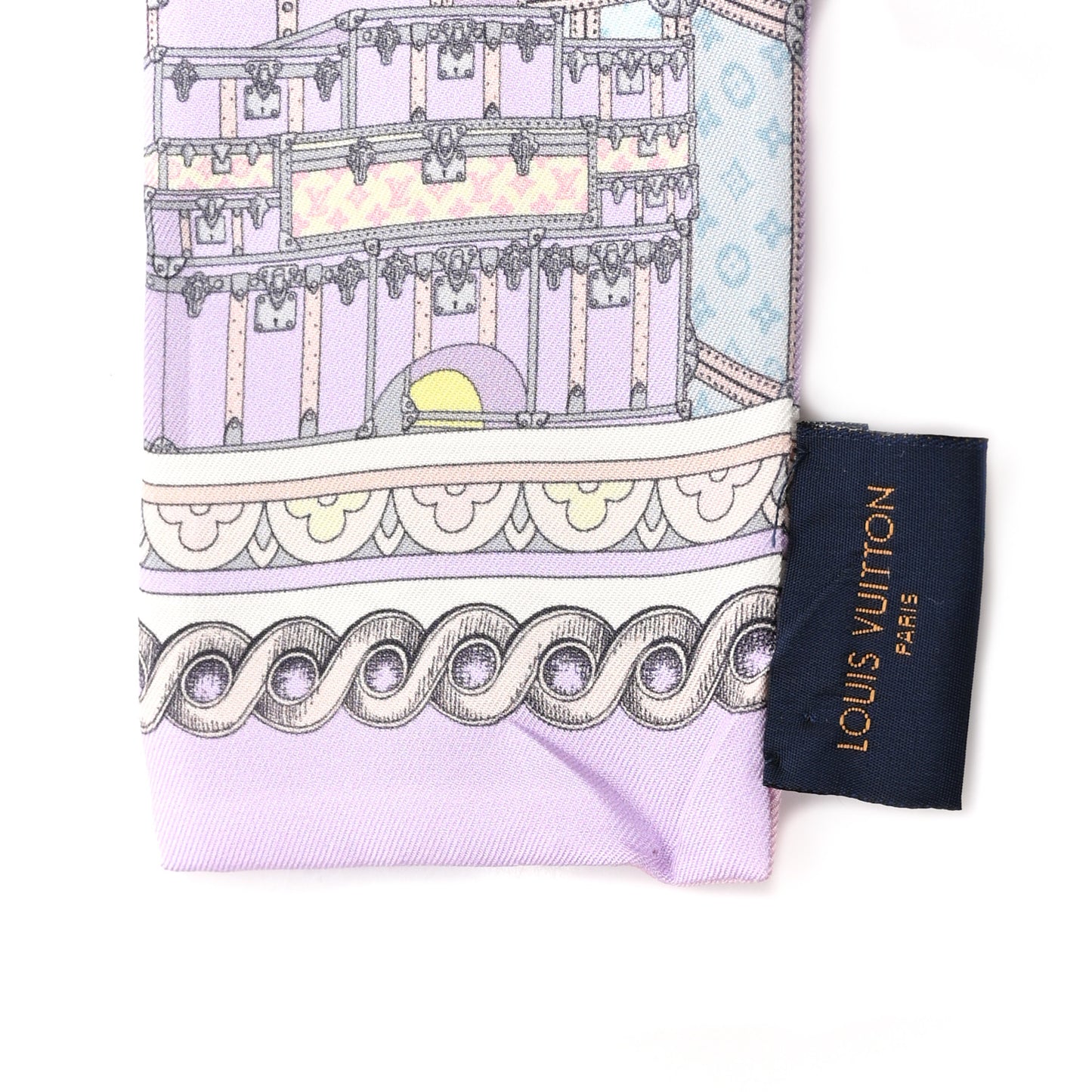 Silk Monogram Around The World Bandeau Mauve