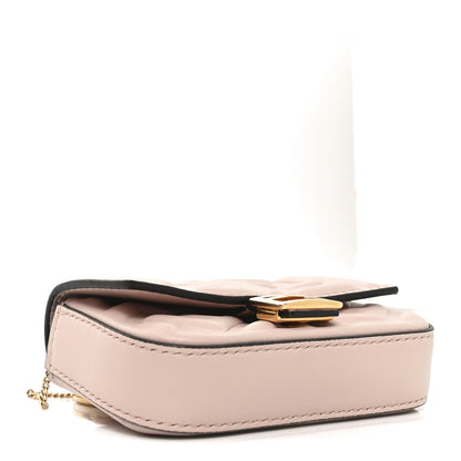 Fendi Nappa Matisse FF Embossed Nano Baguette Charm Rosa Quarzo 7 of 16