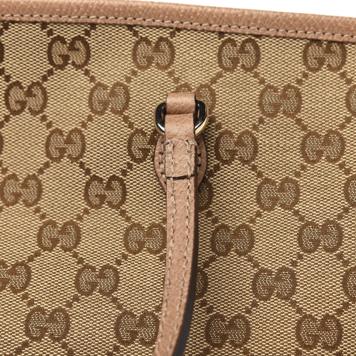 Monogram Medium Bree Zippered Tote Beige Dark Cipria