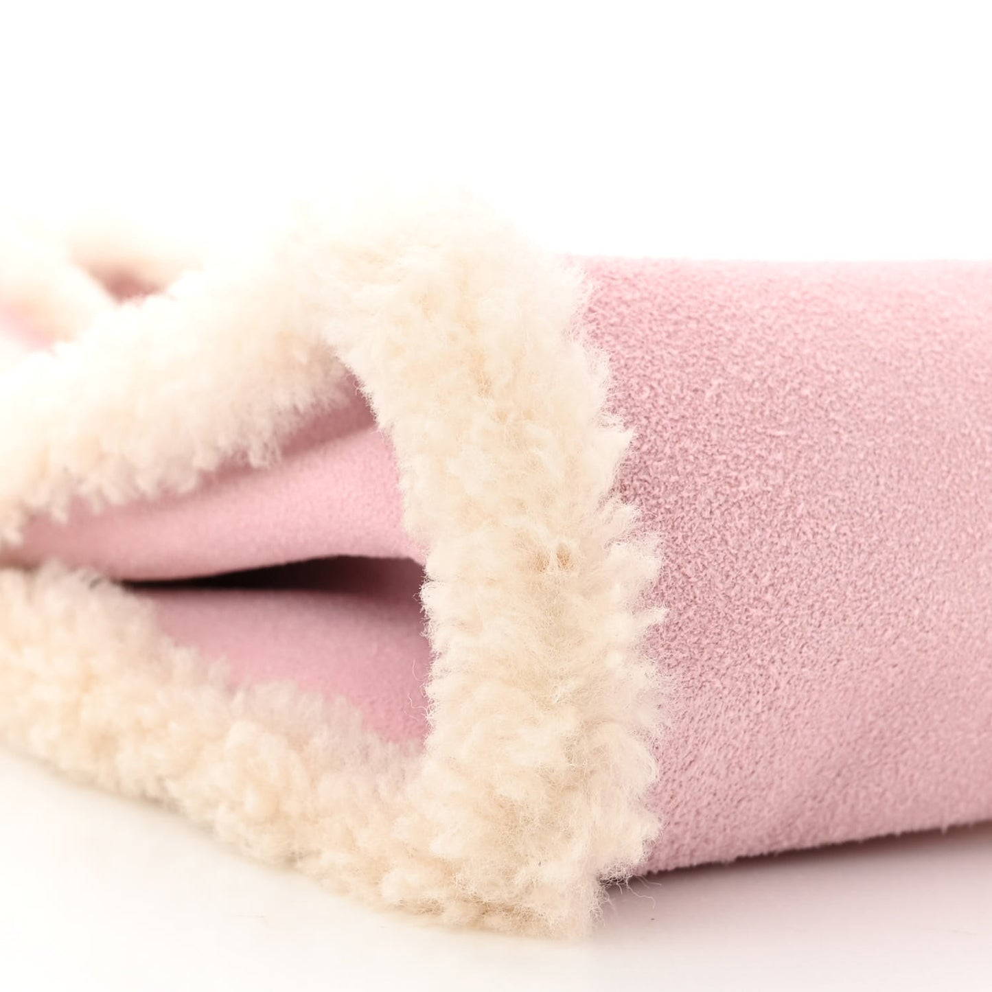 X UGG Suede Shearling Small Shopping Bag Pink