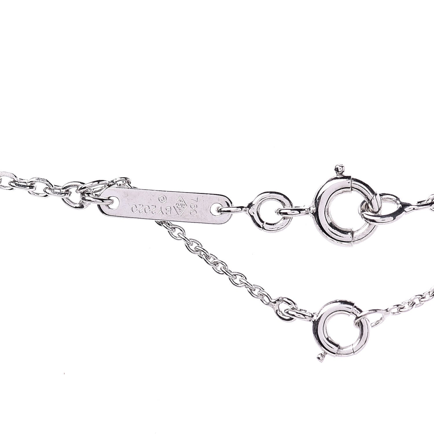 Cartier 18K White Gold Diamond Small Hearts and Symbols Pendant Necklace 5 of 7