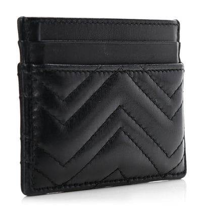 Gucci Calfskin Matelasse GG Marmont Card Holder Black 2 of 5