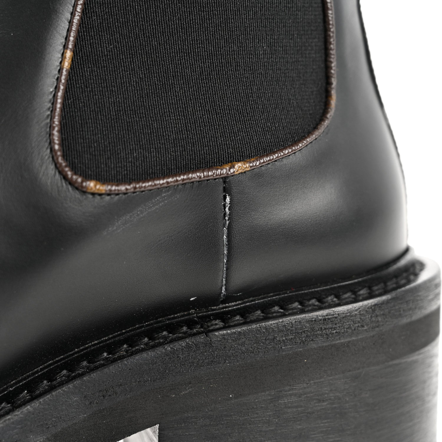 Louis Vuitton Calfskin Monogram Beaubourg Ankle Boots 39 Black 12 of 13