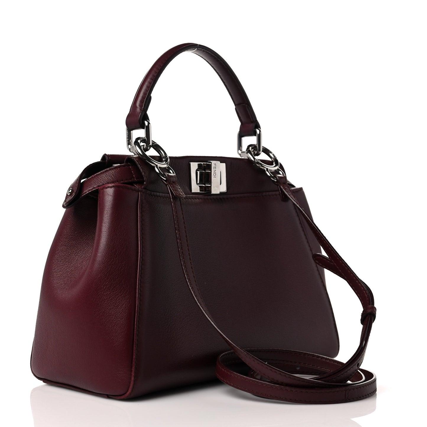Nappa Mini Peekaboo Iconic Satchel Bordeaux