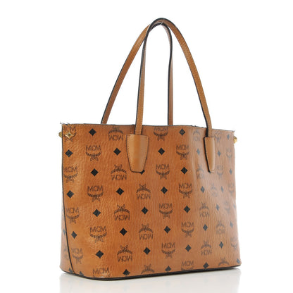 MCM Visetos Shopper Tote Cognac 3 of 21