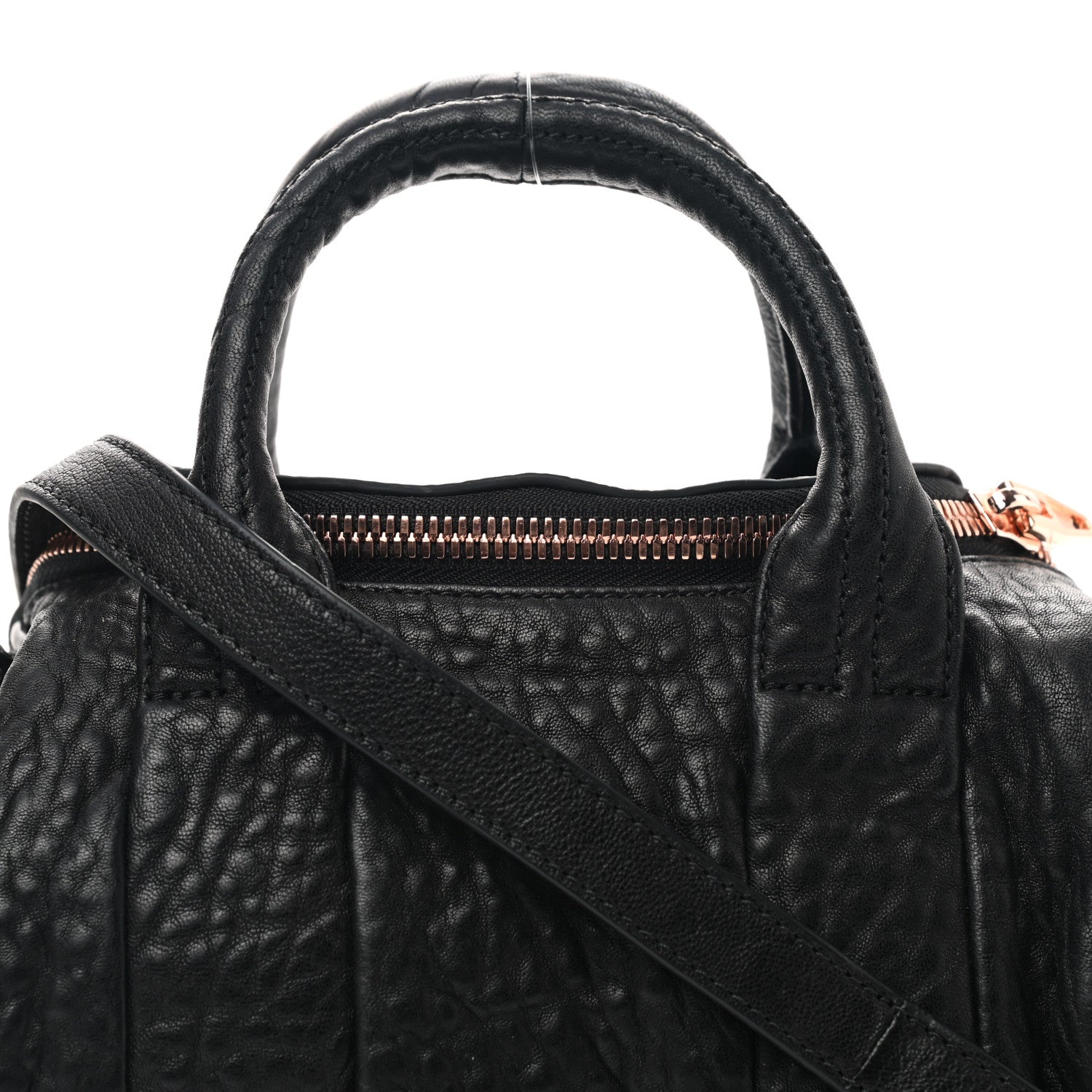 Alexander Wang Pebbled Lambskin Mini Rockie Black Rose Gold Hardware 6 of 8