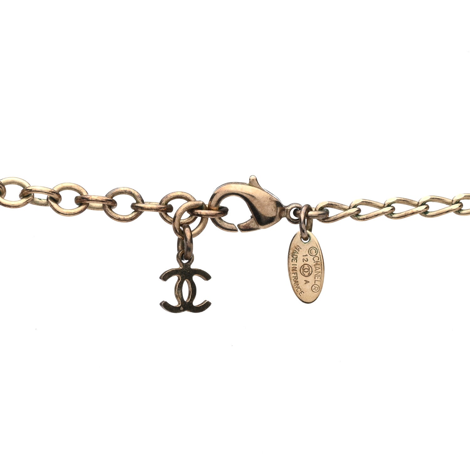 Chanel Bead CC Long Necklace Gold Multicolor 5 of 6