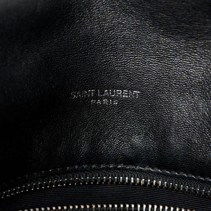 Saint Laurent Lambskin Quilted Small Loulou Puffer Monogram Chain Satchel Black 6 of 11