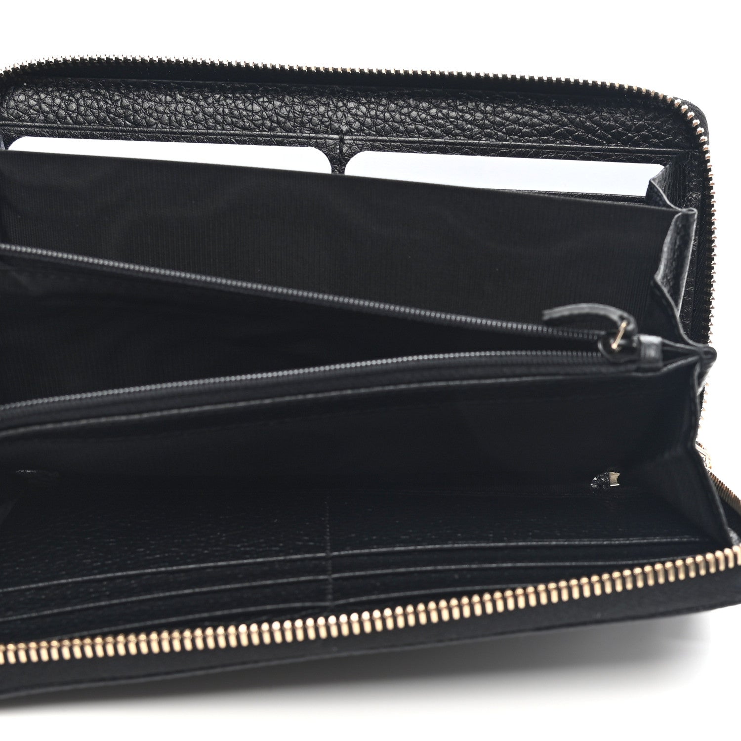 Gucci Pebbled Calfskin Soho Zip Around Wallet Black 5 of 8