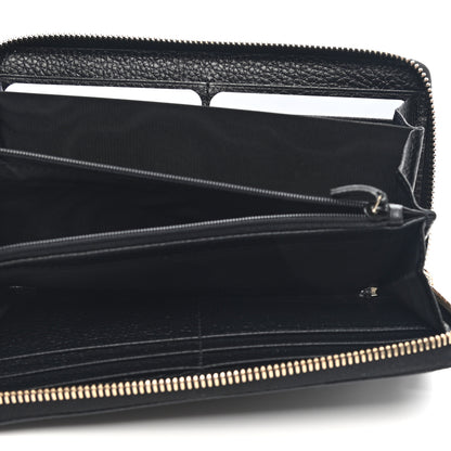 Gucci Pebbled Calfskin Soho Zip Around Wallet Black 5 of 8