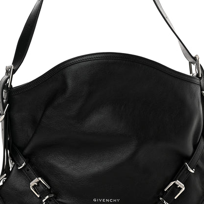 Givenchy Tumbled Calfskin Corset Medium Voyou Bag Black 8 of 11
