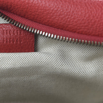 Gucci Grained Calfskin Logo Belt Bag Hibiscus Red 9 of 10