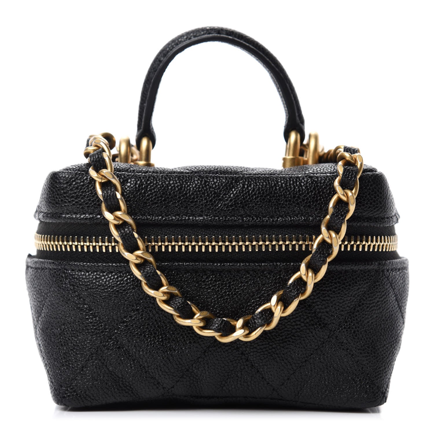 Chanel Caviar Quilted Mini Top Handle Vanity With Chain Black 1 of 11