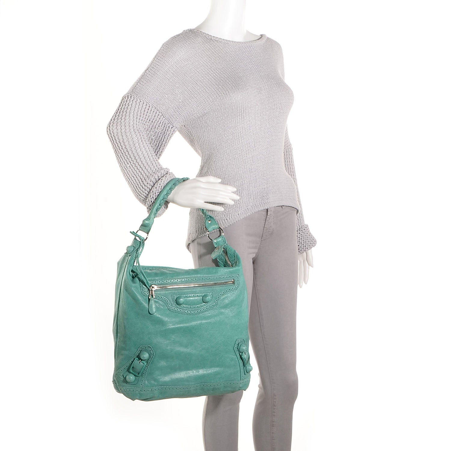 Balenciaga Agneau Giant Brogues Hardware Day Hobo Papeete 2 of 11