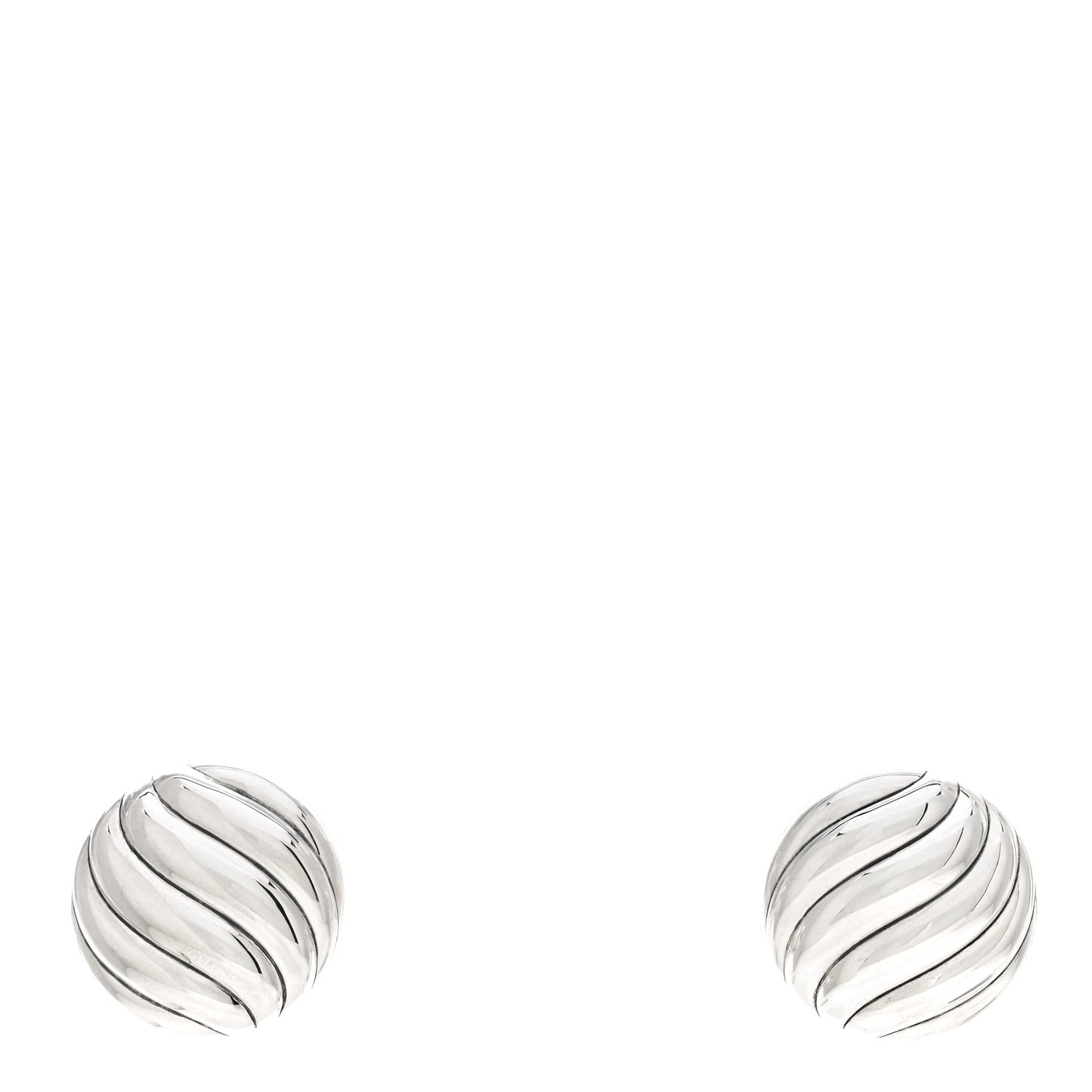 Sterling Silver 20mm Sculpted Cable Stud Earrings