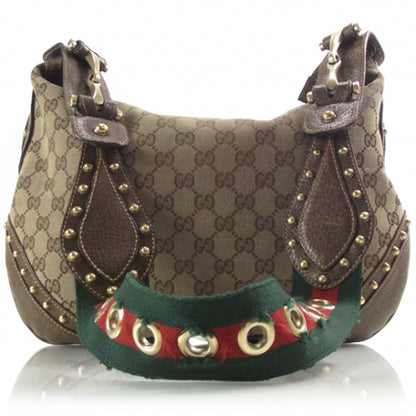 Gucci Monogram Studded Hobo 1 of 12