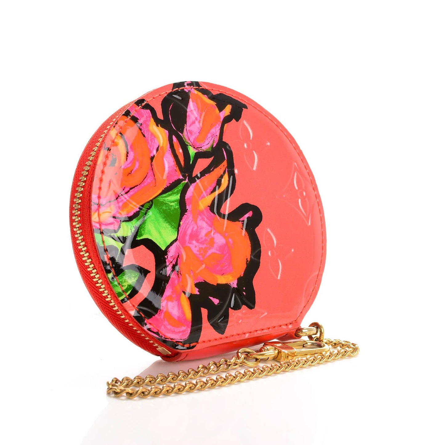 Vernis Roses Chapeau Coin Purse Orange Sunset