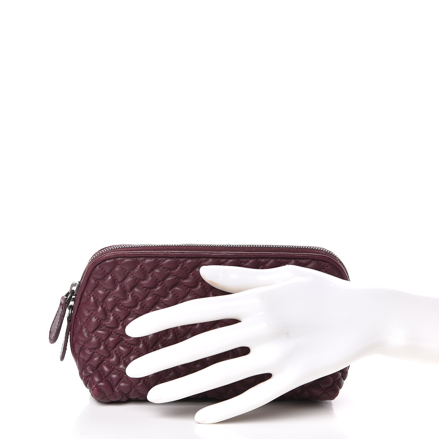 Bottega Veneta Nappa Bubble Quilted Cosmetic Pouch Opera 2 of 7