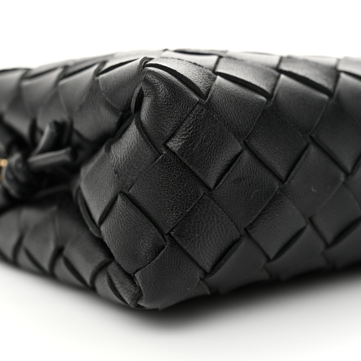 Nappa Intrecciato Loop Baguette Bag Black