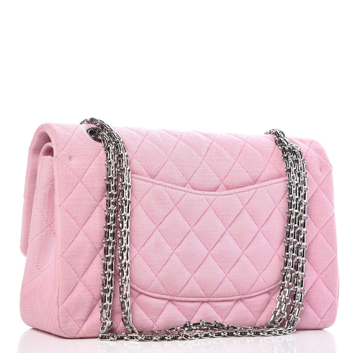 Jersey Quilted Medium Double Flap Pink