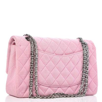 Chanel Jersey Quilted Medium Double Flap Pink 3 of 12