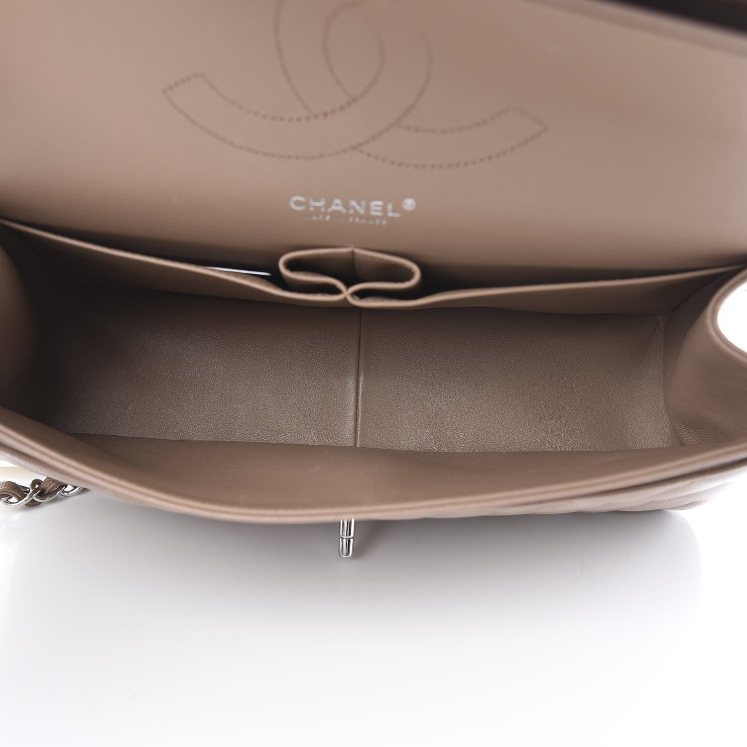 Chanel Caviar Quilted Jumbo Double Flap Dark Beige 5 of 11